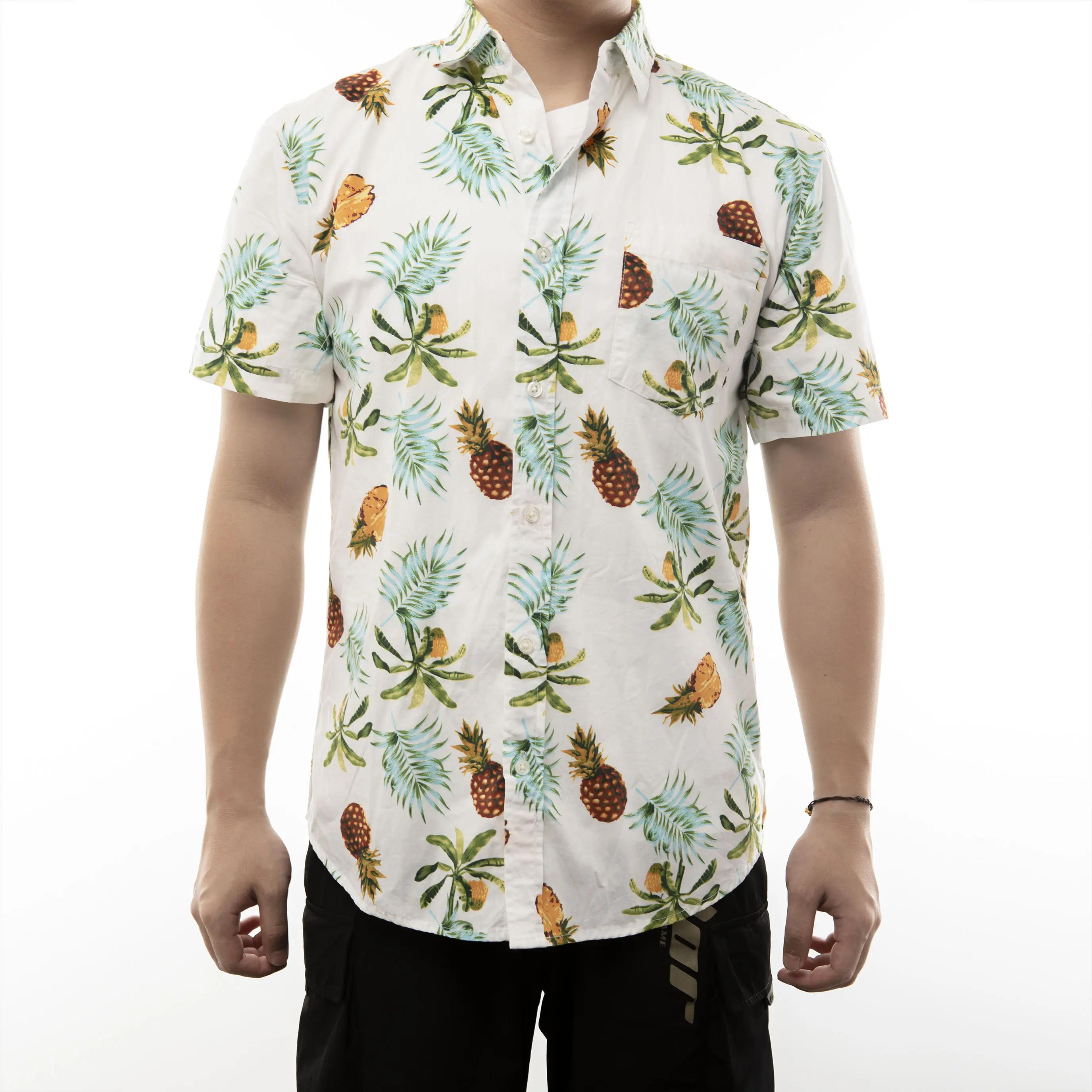 2022 New Design Wholesale Cotton Fashion Printed Mens Summer Short Sleeve Aloha Beach Hawaiian Shirts For Men