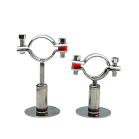 Supports réglables en acier inoxydable 304 316 pour tuyaux, avec sangles de fixation forgées argentées