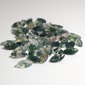 Natural Marquise Agate Cabochon Green Horse Eye Shape Loose Stone Jewelry Findings For DIY Rings Earrings Ornaments - Product Image 3