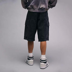 2024 Summer Mid Waist Washed Cargo Denim Shorts Men Hip Hop Streetwear Vintage Jorts Baggy Multi-Pocket <b>Work</b> <b>Jean</b> Shorts Men - Product Image 3