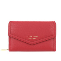 Tas tangan kulit PU wanita, gaya baru pabrik ritsleting panjang Multi Slot dompet pendek kanvas horisontal dompet koin modis