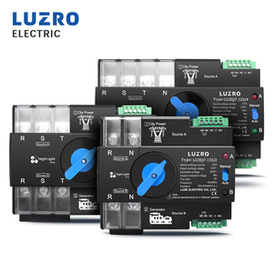 Luzro Din Rail ba giai đoạn 110V 4P 63A 100A 125A điện kép tự động chuyển đổi điện Selector chuyển đổi liên tục - Product Image 1