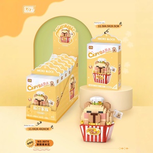 LOZ8875-79 Juego <span class=keywords><strong>de</strong></span> Construcción <span class=keywords><strong>de</strong></span> 350 Piezas, Familia <span class=keywords><strong>de</strong></span> Delfines, Comida, <span class=keywords><strong>Hamburguesa</strong></span>, Plástico, Educativo, Ensamblable, Regalo para Niños - Product Image 3