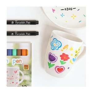 <span class=keywords><strong>Rotulador</strong></span> de pintura acrílica de 12 Colores de primera calidad, bolígrafos de cerámica de <span class=keywords><strong>porcelana</strong></span> con pincel <span class=keywords><strong>para</strong></span> regalos de Navidad, marcadores y Resaltadores permanentes - Product Image 1