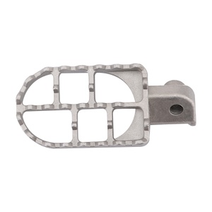 Repose-pieds en aluminium GOOFIT pour moto 8 mm, compatible avec les motos 50cc 70cc <span class=keywords><strong>90cc</strong></span> 110cc 125cc, moto tout-terrain argentée, <span class=keywords><strong>motocross</strong></span>, pit bike - Product Image 3