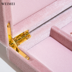 WEIMEI Fashion Blue Flannel Velvet Jewel Organizer Packing Watch <b>Earring</b> Necklace Ring Jewelry <b>Box</b> - Product Image 5