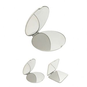 <b>Small</b> Round Metal Pocket <b>Mirror</b> Custom Logo Stainless Steel Frame Hand Held <b>Mirror</b> for Girl - Product Image 2