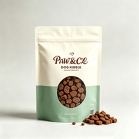 Sacs d'emballage personnalisés pour aliments pour animaux de compagnie, sachets refermables anti-odeur avec fenêtre pour friandises pour chiens, collations pour chats, aliments secs – 500g, 1kg, 2kg, 5kg