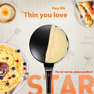 Crepe Maker Máy với Auto Power Off, xách tay Crepe Maker với Non Stick Ngâm tấm, điều khiển nhiệt độ tự động - Product Image 5