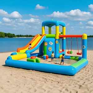 Mini Castillo Inflable para Desafíos Extremos, Personalizable, para Uso Doméstico, Trampolín Pequeño con Tobogán y Piscina, Portátil, Fácil de Guardar, Material de PVC - Product Image 4