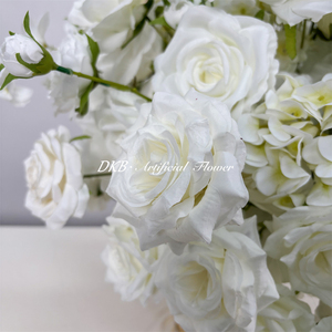 Boules de fleurs artificielles réalistes DKB, roses en soie, centres de table pour mariage et décorations de table pour la fête des mères - Product Image 4