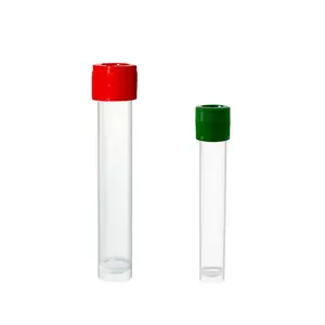 عينة طبية مخبرية من البلاستيك اختبار عينة مسطحة القاع 7 من أنبوب اختبار شفاف