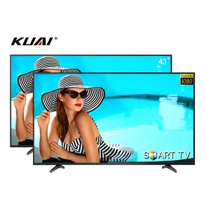 Televisão de tela plana inteligente led, preço barato 43 polegadas 2k full hd 1080p lcd tv hotel