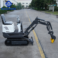 EACHAN Excavatrice compacte à haute productivité de 0.5 tonnes Euro 5 à entraînement hydraulique Mini pelleteuse Pipeline posant une micro-pelle diesel