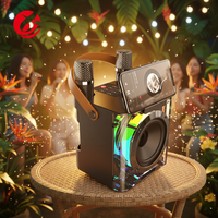 Venta al por mayor: Mini altavoz portátil KTV para exteriores con iluminación RGB, de plástico ABS, impermeable IPX2, con WiFi, envío directo desde la fuente.