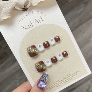 Ongles artificiels faits main à couverture complète, à presser, pour les orteils, <span class=keywords><strong>en</strong></span> <span class=keywords><strong>gel</strong></span> souple nude - Product Image 2