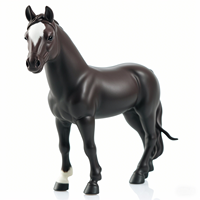 Figurines de chevaux en plastique personnalisées en gros, modèles réalistes d'animaux de ferme, jouets, décoration de gâteaux, cadeau éducatif pour enfants