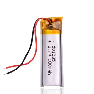 501235 180mAh <strong>3.7v</strong> Rechargeable <strong>Li</strong> <strong>Polymer</strong> <strong>Li</strong>-ion <strong>Battery</strong> for Headset Mouse Bracelet Wrist Watch Lipo <strong>051235</strong> <strong>Battery</strong>