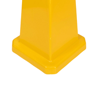 Poteau de sécurité en PP jaune durable de 67 cm, nouveau design, base conique, empilable, pour la sécurité intérieure et extérieure