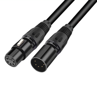 Câble de microphone XLR 5 broches mâle vers femelle, connecteur XLR pour amplificateur de scène