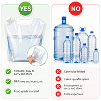 Sac en plastique transparent imprimé sur mesure avec bec verseur, sac à bec verseur pour camping en plein air, pour eau, bière, boisson, liquide, emballage OEM