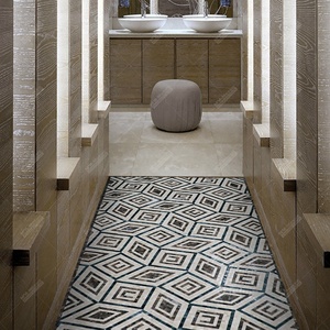 Mosaïques murales en marbre personnalisées faites à la main de Foshan, Chine, pour hôtels, salles de bain, douches et projets de rénovation. - Product Image 2