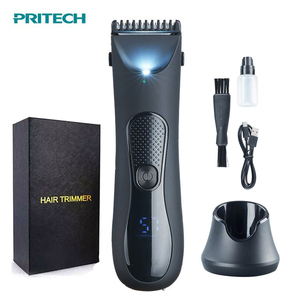 Recortadora de vello corporal recargable de fábrica, <span class=keywords><strong>afeitadora</strong></span> inalámbrica impermeable para vello púbico, de ingle y testículos para hombres - Product Image 1