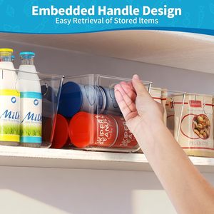 Clear Plastic Fridge Storage Box Stackable Food Organizer BPA-Free <b>Refrigerator</b> <b>Container</b> - Product Image 5
