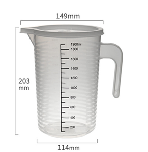 Maßgefertigter Plastik-Messbecher mit Schwarzer Skala & Deckel Küchen-Backwerkzeug für Haushalt und Gewerbliche Nutzung - Product Image 4