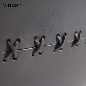 Wbert เก้าอี้พับแบบวิลล่าดีไซน์ทันสมัยมีที่วางแขนไม้แข็งและหนังเบาเก้าอี้รับประทานอาหารสไตล์อิตาลีสำหรับพักผ่อน - Product Image 5