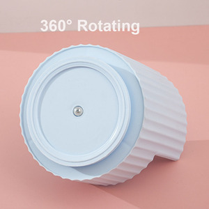 Bview Art 360 gradi rotanti 3 scomparti organizzatori da scrivania portapenne in plastica - Product Image 2