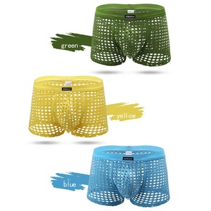 Boxers drôles pour hommes Shorts en maille creuse confortables See Through Beach Thong Maillot <span class=keywords><strong>de</strong></span> <span class=keywords><strong>bain</strong></span> Sous-vêtements Slip Board Shorts - Product Image 3
