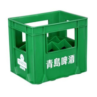 Caisse à bière en plastique HDPE recyclable de bonne qualité en gros, 12, 20, 24, 40 bouteilles, verte, noire, bleue, rouge
