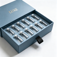 Boîte cosmétique magnétique au toucher doux, finition UV, anti-lumière, logo personnalisé, marquage à chaud, impression quadricolore, pour confiserie aseptique