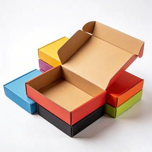 Boîtes d'emballage cadeaux en carton ondulé, boîtes d'expédition pliables avec impression personnalisée - Product Image 4