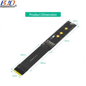 กุญแจ M.2 180องศา NGFF-M ไปยังคีย์ M/B + M PCIe 4.0 4X 2280 M2การ์ดอะแดปเตอร์ SSD NVMe + สายเคเบิลข้อมูลที่ยืดหยุ่น20ซม. 30ซม. ในสต็อก - Product Image 4