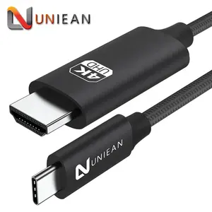 كابل 3.0 USB HDMI ذكر من نوع C إلى كابل HDMI 4K للوسائط المتعددة بالهاتف HDTV