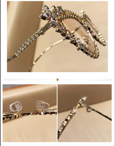 Nouveautés 2026 – Lunettes de soleil vintage œil-de-chat pour femme, montures métalliques, avec cristaux et diamants, protection UV400, design de créateur - Product Image 5