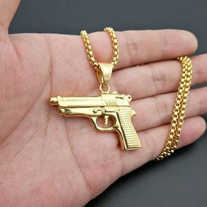 Arma dorada M1911 Collar Serie Pistola Collar Pistola Colgante Acero inoxidable - Product Image 2