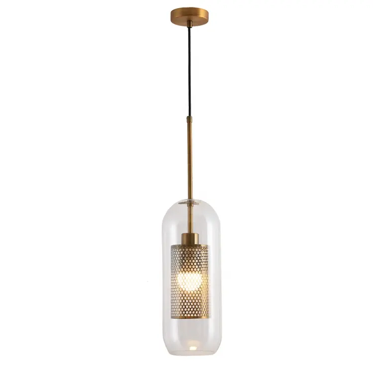 Nordic Moderne Transparante Glazen Buis Hanglampen Opknoping Hanglamp Keuken Lamp