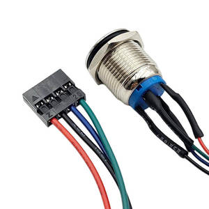 Electronics Accessories Metal Button <b>Switch</b> with LED Waterproof <b>Switch</b> Cable Harness - Product Image 3