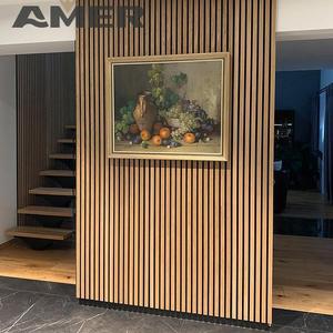 AMER Panneau mural acoustique en polyester <span class=keywords><strong>Woodupp</strong></span> chêne écologique Panneau acoustique insonorisé en chêne naturel Panneaux muraux en bois de chêne - Product Image 6