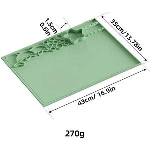 Planche à dessin en silicone grande taille pour enfants, tapis d'art lavable, station de peinture en silicone pour table et sol, pour le dessin et les loisirs créatifs - Product Image 4