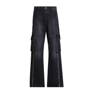 <span class=keywords><strong>Pantaloni</strong></span> <span class=keywords><strong>Cargo</strong></span> da <span class=keywords><strong>uomo</strong></span> in cotone 100% di alta qualità con Logo a vita media stile Vintage <span class=keywords><strong>Jeans</strong></span> Casual traspiranti a gamba larga per l'estate - Product Image 2