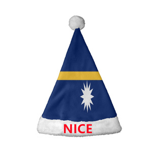 Chapeau de Noël personnalisé design <span class=keywords><strong>Maurice</strong></span>, bonnet de Noël en polaire avec pompon, couvre-chef festif pour cosplay de Noël et réunions de famille - Product Image 6
