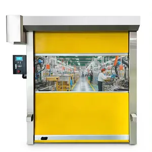 Fast shutter doors advanced multi-color pvc transparent window high speed door