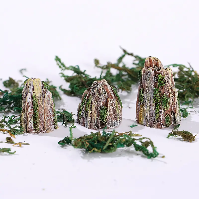 Exquisite Resin Crafts Simulation Wigwam Ornaments With Trees Wigwam Flower Pots Decoration Factory Direct Supply