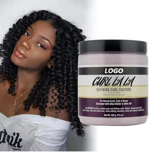 Sıcak satış hindistan cevizi yağı kıvırcık saç nemlendirici büküm ve kilit jel Shea yağı doğal saç Curling jel saç tedavisi için - Product Image 3