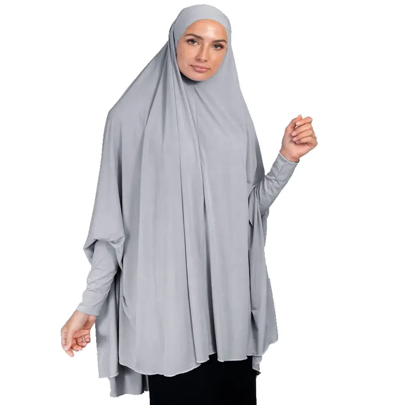 รอมฎอนมีฮู้ดชุดฮิญาบสำหรับสตรีมุสลิมเสื้อคลุมใหญ่สำหรับสวดมนต์เสื้อผ้าฮิญาบยาวกระโปรงอาบายา