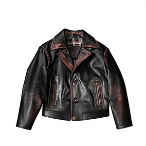 Latest Design Cheap Price Men <b>Leather</b> <b>Jacket</b> High Street Wear Comfortable Regular Fit <b>Leather</b> <b>Jackets</b> With Long Sleeves - Product Image 1